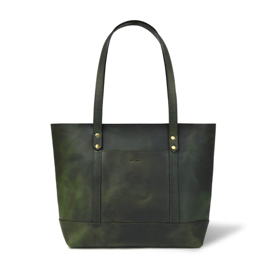 Eliana Classic Zip Closure Front Antique Green