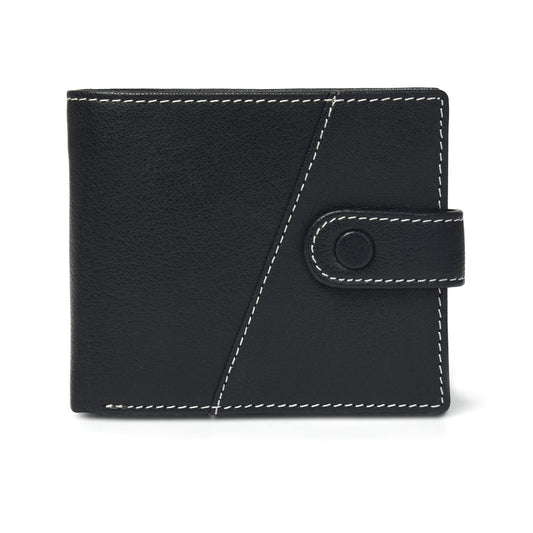 STAN Trovane Mens Leather Wallet Main Black
