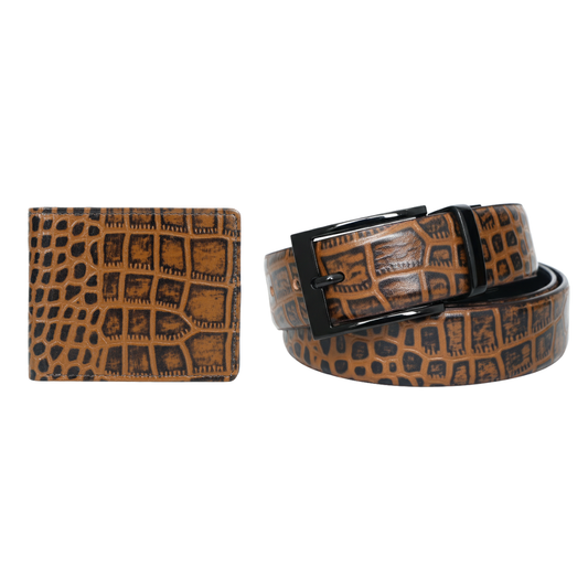 Croc Elite Combo for Men – Drake Croc Belt & Baron Croc Wallet