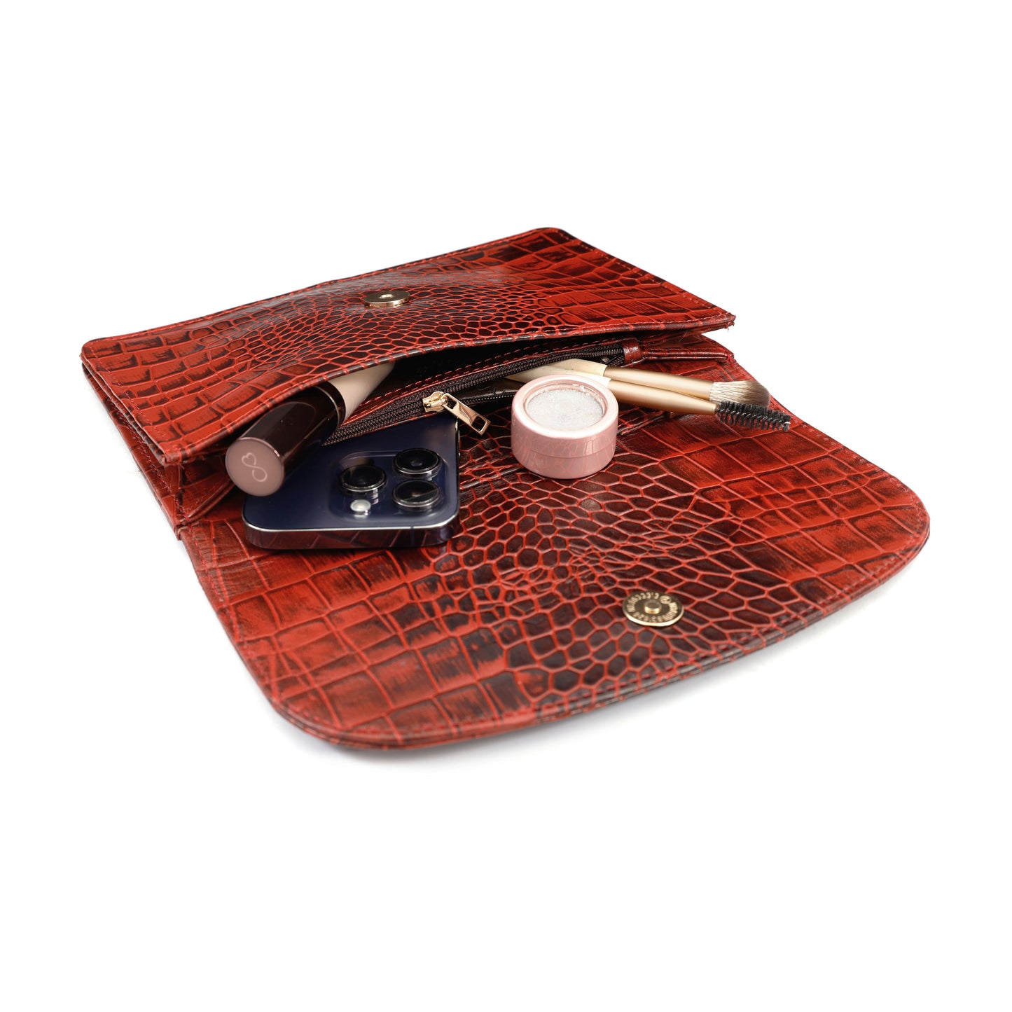 Isabella Elite Evening Clutch-cum-Sling Convertible Bag Interior Persian Red