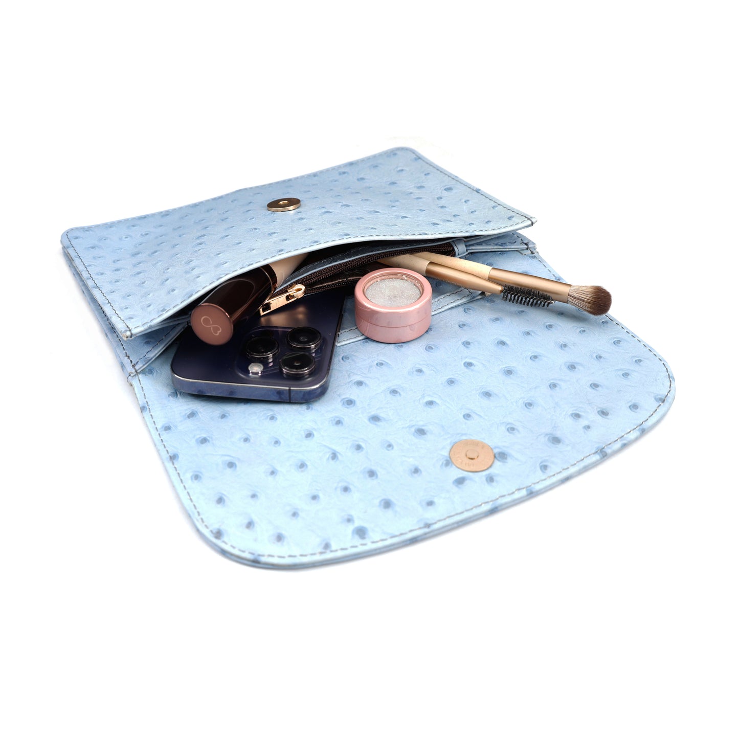 Isabella Elite Evening Clutch-cum-Sling Convertible Bag Interior Mist Blue