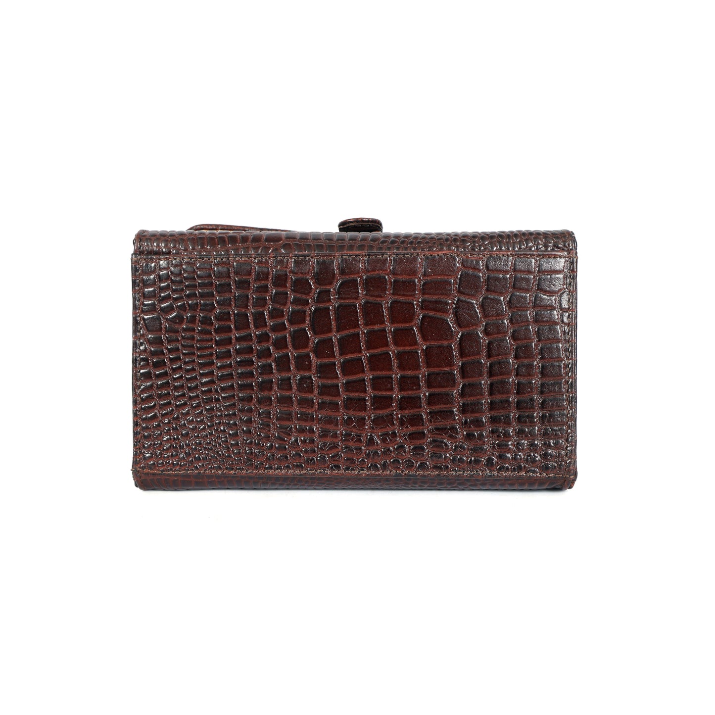 Jasmine Croco Leather Handbag 10 Oxblood Brown