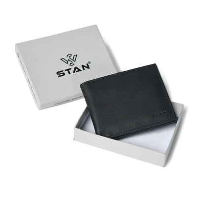 Voltro Mens Full-Grain Leather Wallet with Zip Pocket