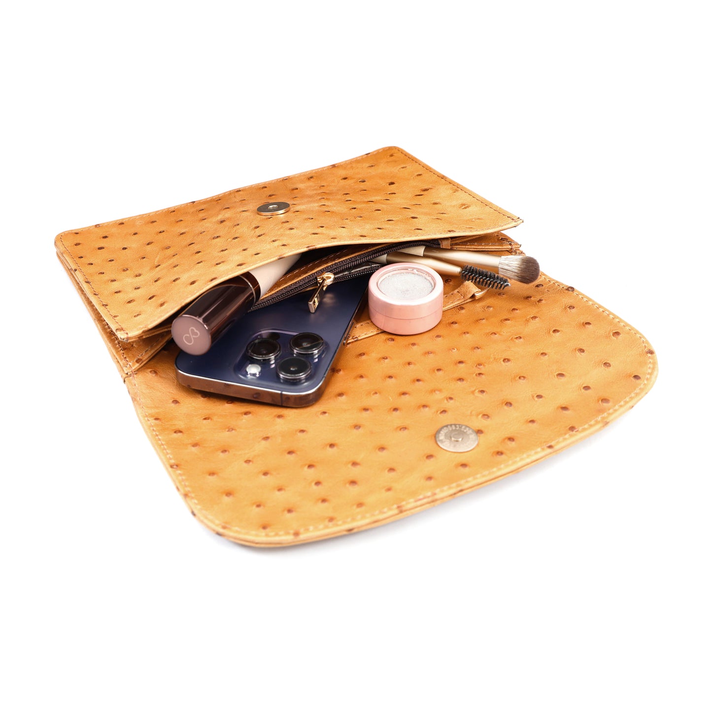 Isabella Elite Evening Clutch-cum-Sling Convertible Bag Interior Camel Tan