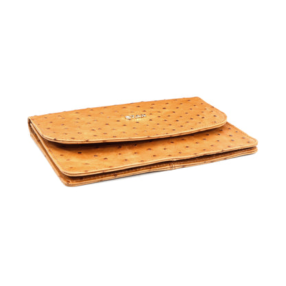 Isabella Elite Evening Clutch-cum-Sling Convertible Bag Flat Lay Camel Tan