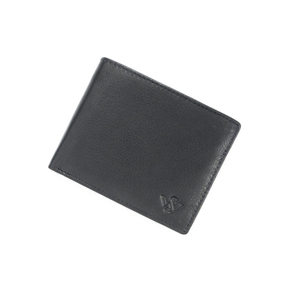 Ledger Leather Wallet & Forge Leather Belt Combo for Men (BLACK)