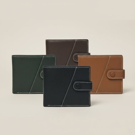 Trovane Mens RFID Wallet with Snap Button Closure