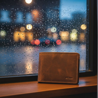 Legacy Mens RFID Vintage Leather Wallet with ID Slot