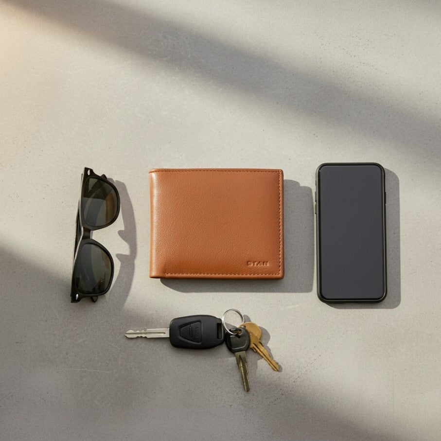 Winston Mens Compact RFID Wallet with Zip Pocket