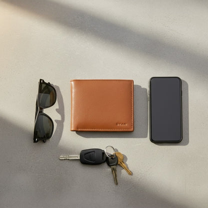 Winston Mens Compact RFID Wallet with Zip Pocket