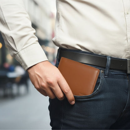 Winston Mens Compact RFID Wallet with Zip Pocket