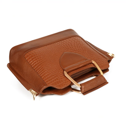 Corvia Full-Grain Top-Handle Satchel Bag