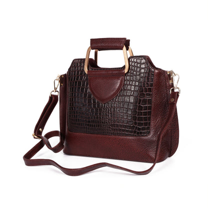 Corvia Full-Grain Top-Handle Satchel Bag