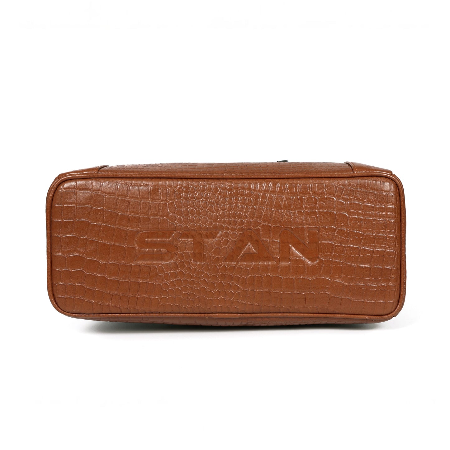 Savina Croco-Pebble Leather Handbag