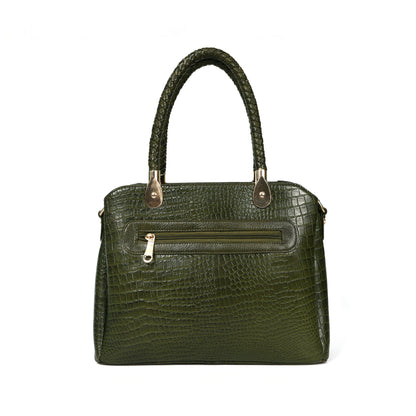 Savina Croco-Pebble Leather Handbag