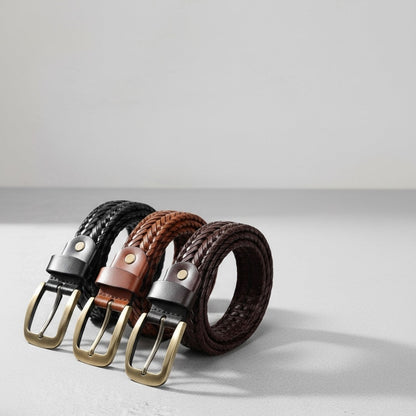 Stan Leather Braided Men’s Belt for Perfect Fit