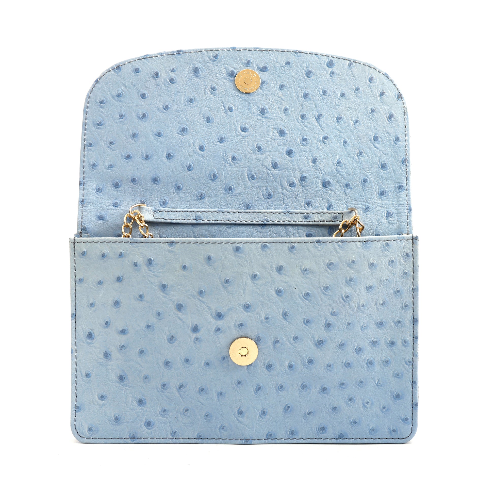 Isabella Elite Evening Clutch-cum-Sling Convertible Bag Front Open Mist Blue