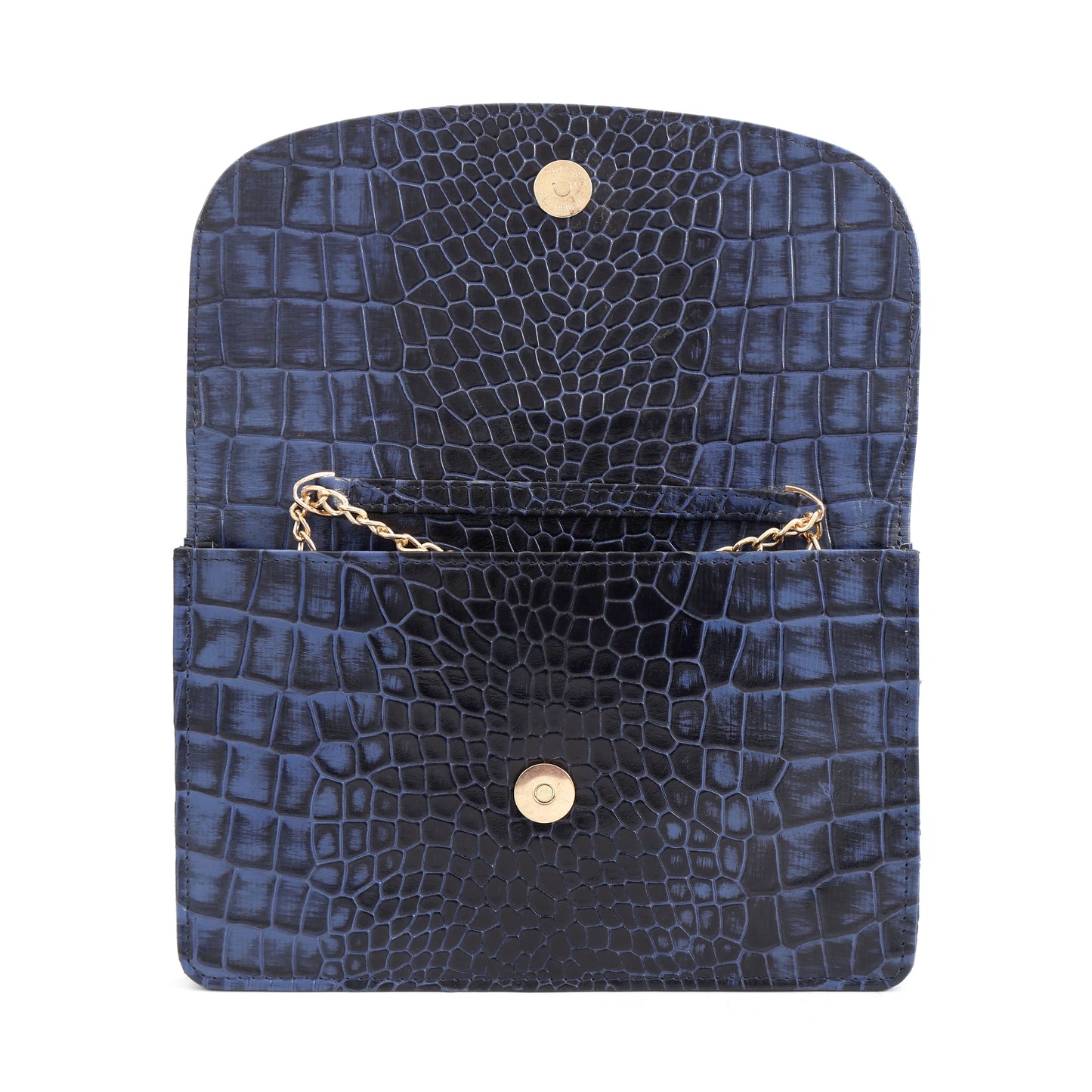 Isabella Elite Evening Clutch-cum-Sling Convertible Bag Front Open Steel Blue