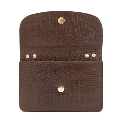Isabella Clutch-cum-Sling Bag Open Dark Cocoa
