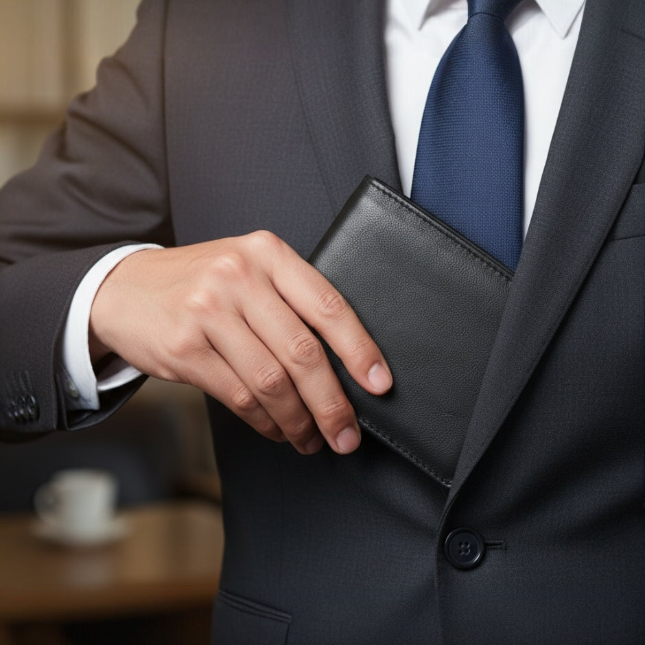 Stricker Mens RFID Wallet with Coin & Zip Pocket