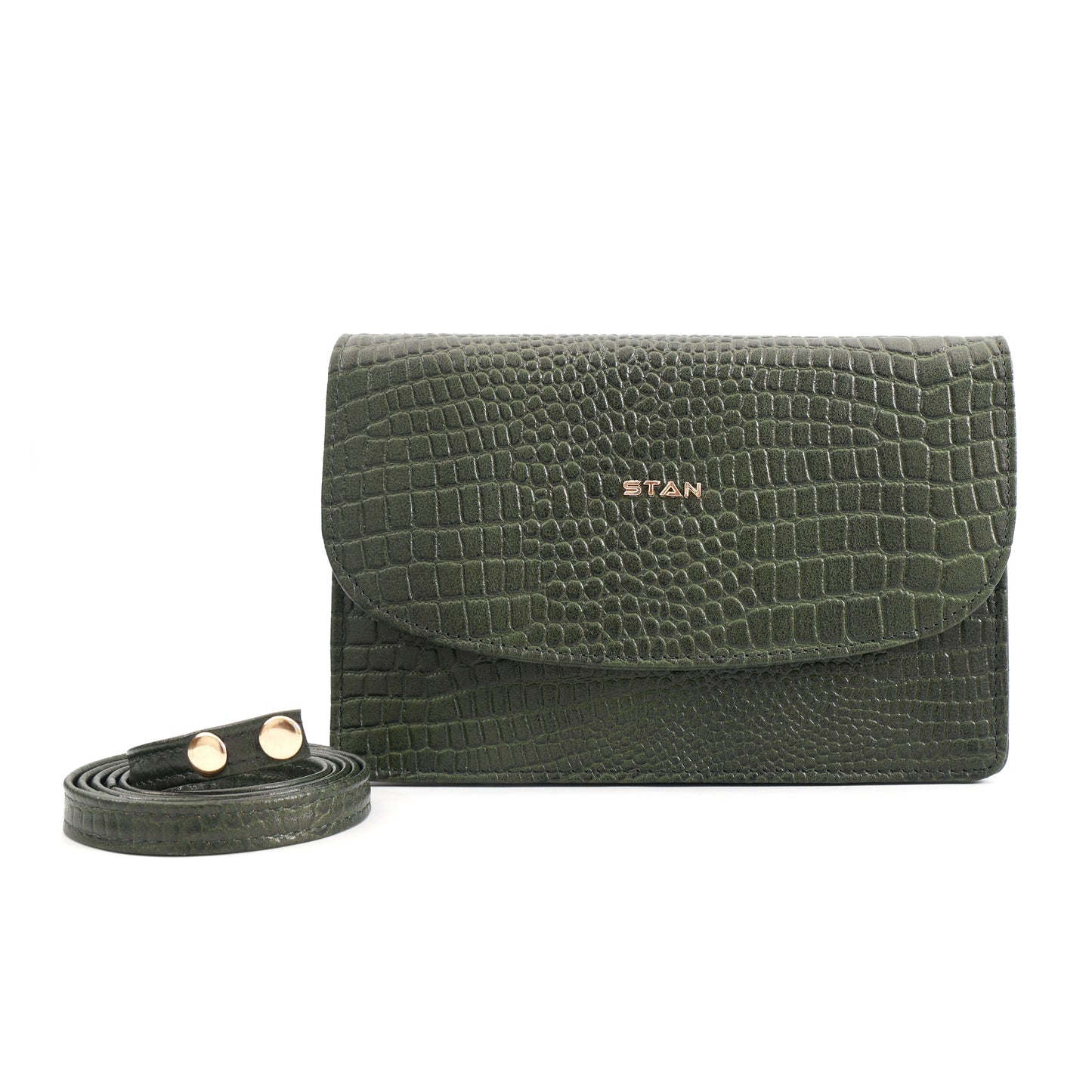 Isabella Clutch-cum-Sling Bag Front Camouflage Green