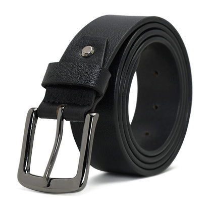Alden Mens Milled Full Grain Leather Belt Black Nickel Black