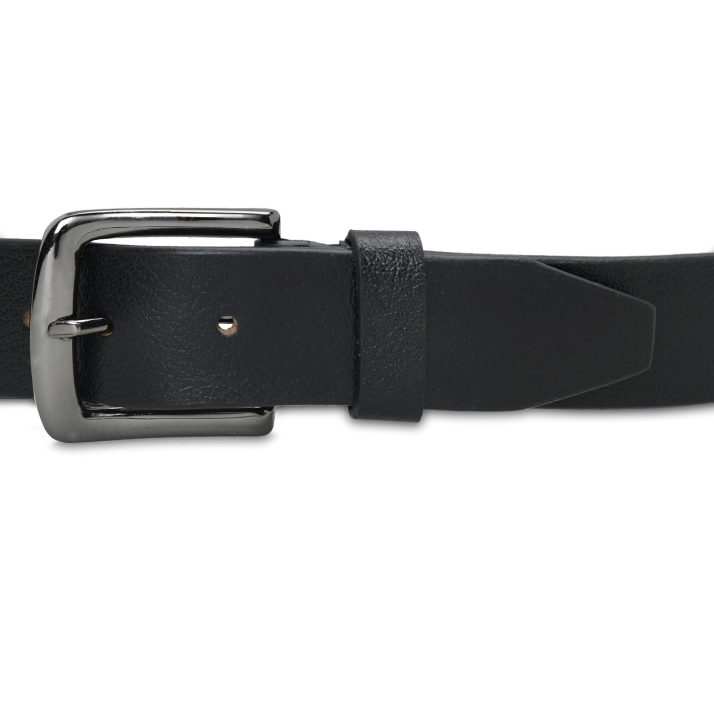 Alden Mens Milled Full Grain Leather Belt Buckle Black