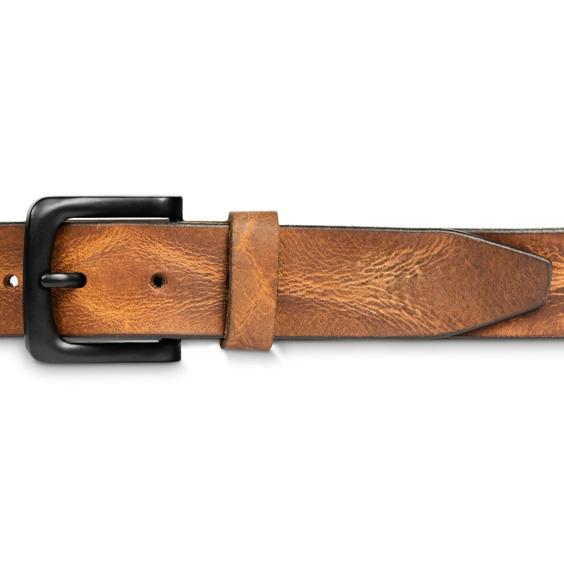 STAN Hammer Mens Full Grain Leather Belt Buckle Chestnut Brown