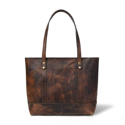 Eliana Classic Zip Closure Front Burnished Brown