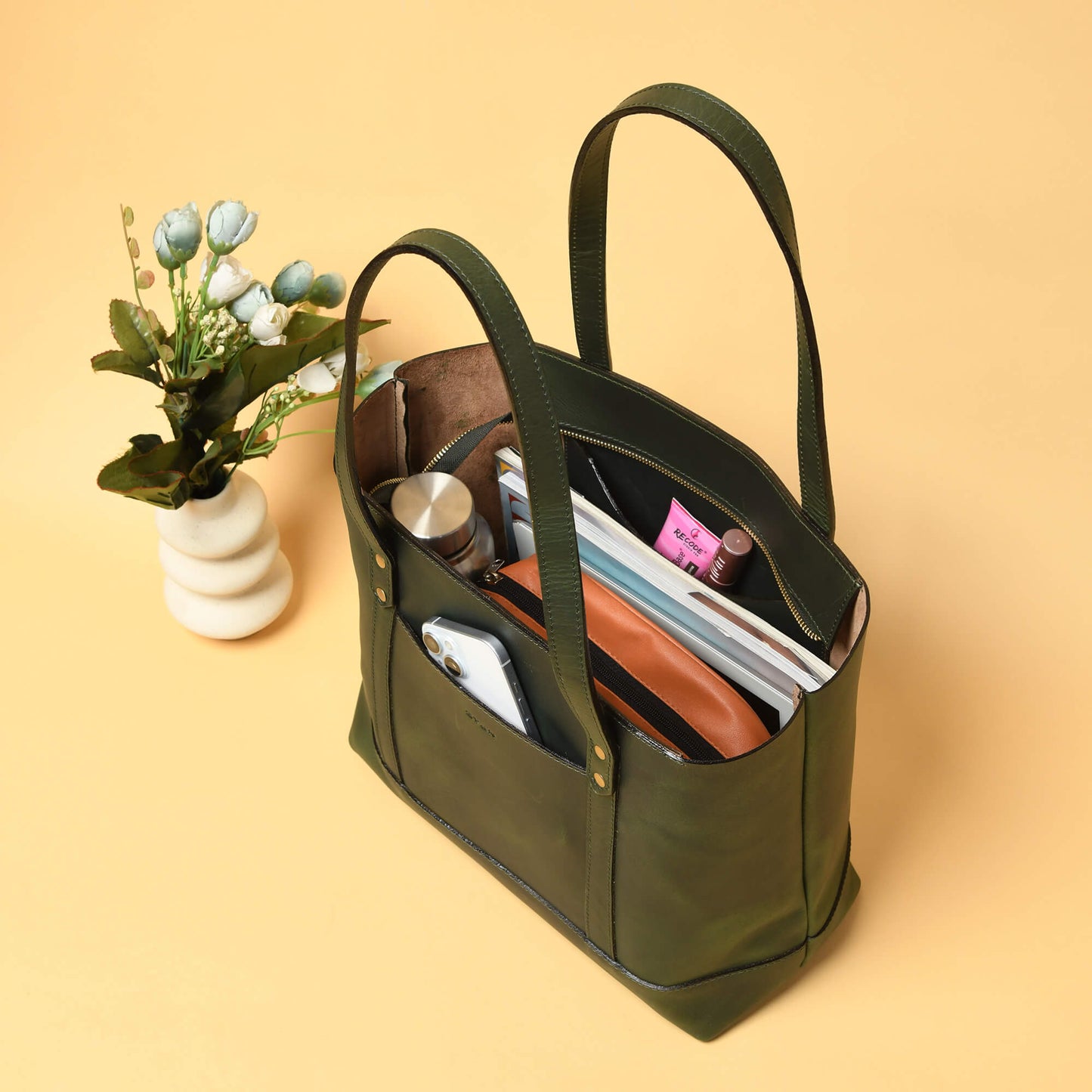 Eliana Classic Zip Closure Lifestyle Antique Green