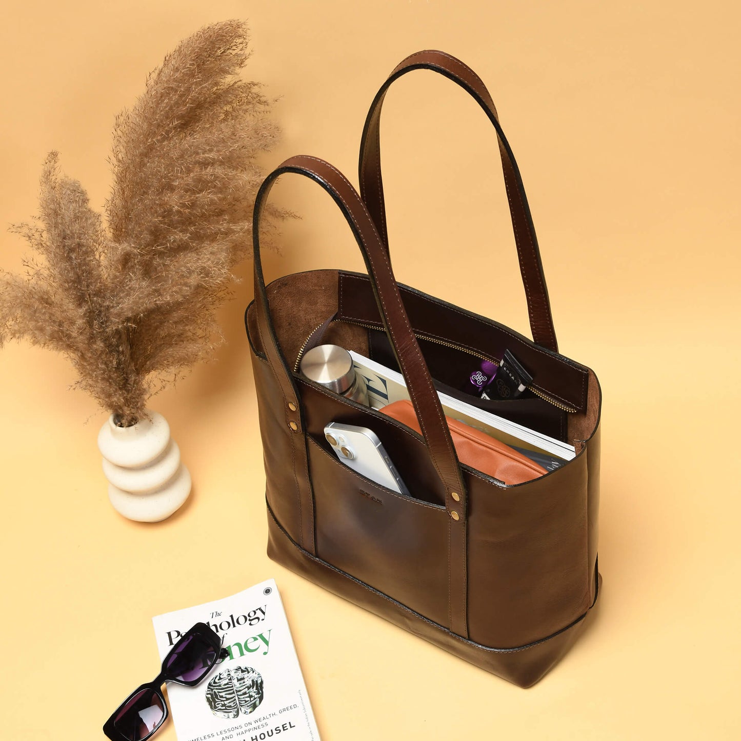 Eliana Classic Zip Closure Lifestyle Dark Mahogany