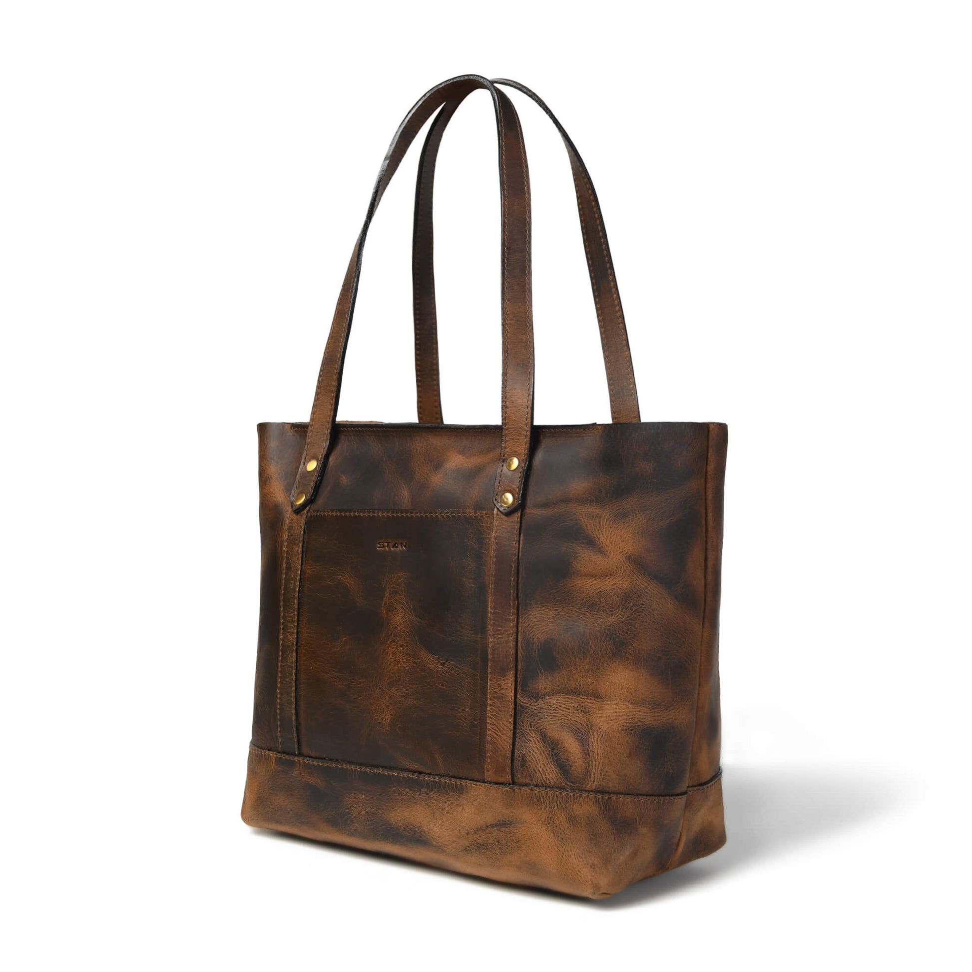 Eliana Classic Zip Closure Side Saddle Brown