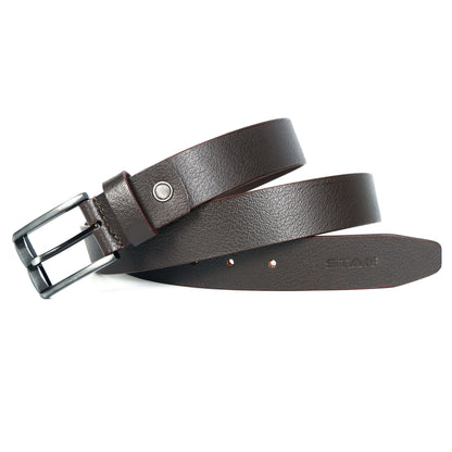 Forge Full Grain Mens Leather Coiled Flat Lay Espresso Brown