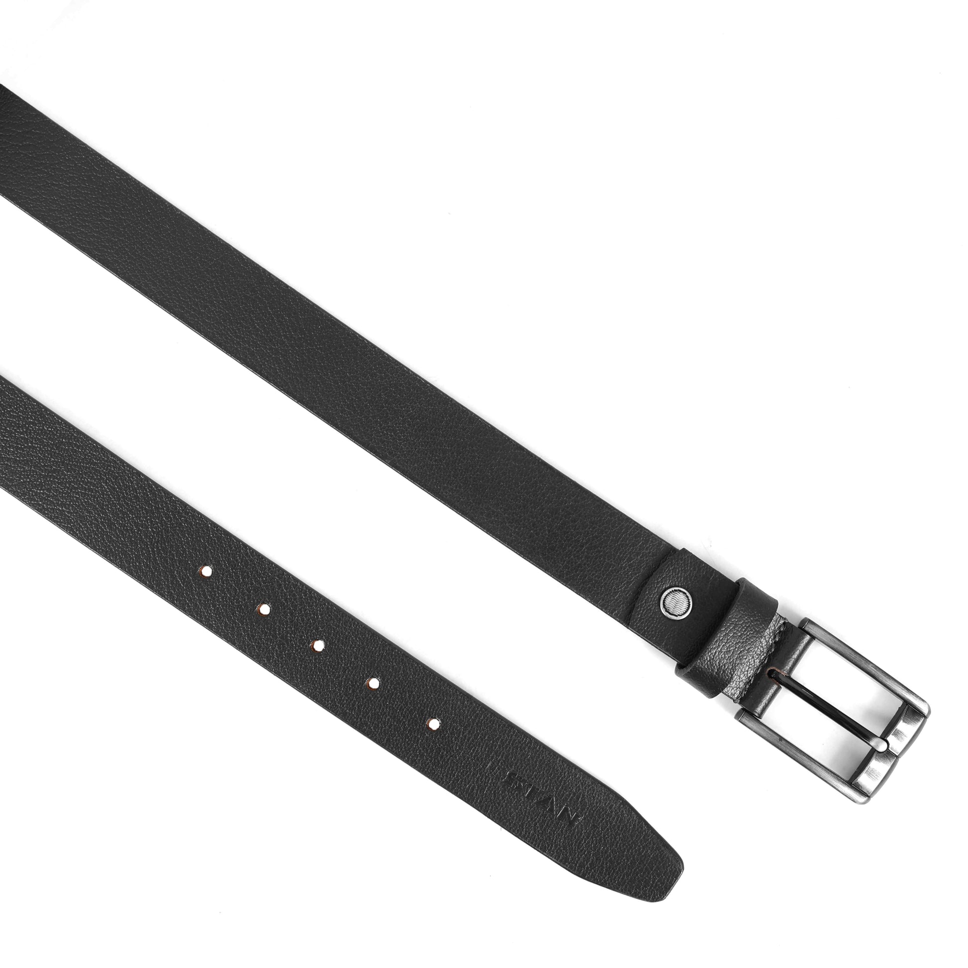 Forge Full Grain Mens Leather Flat Lay Black