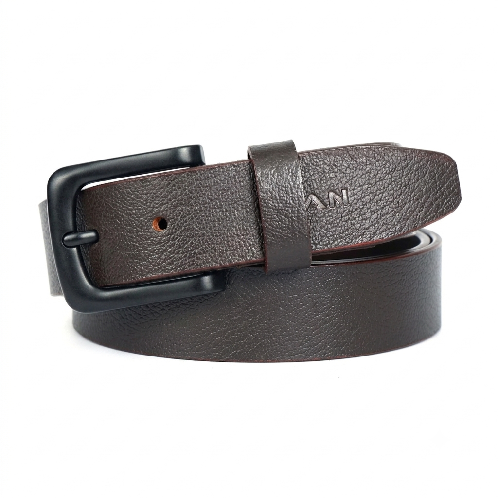 Forge Full Grain Mens Leather with Matte Black Buckle Main Espresso Brown