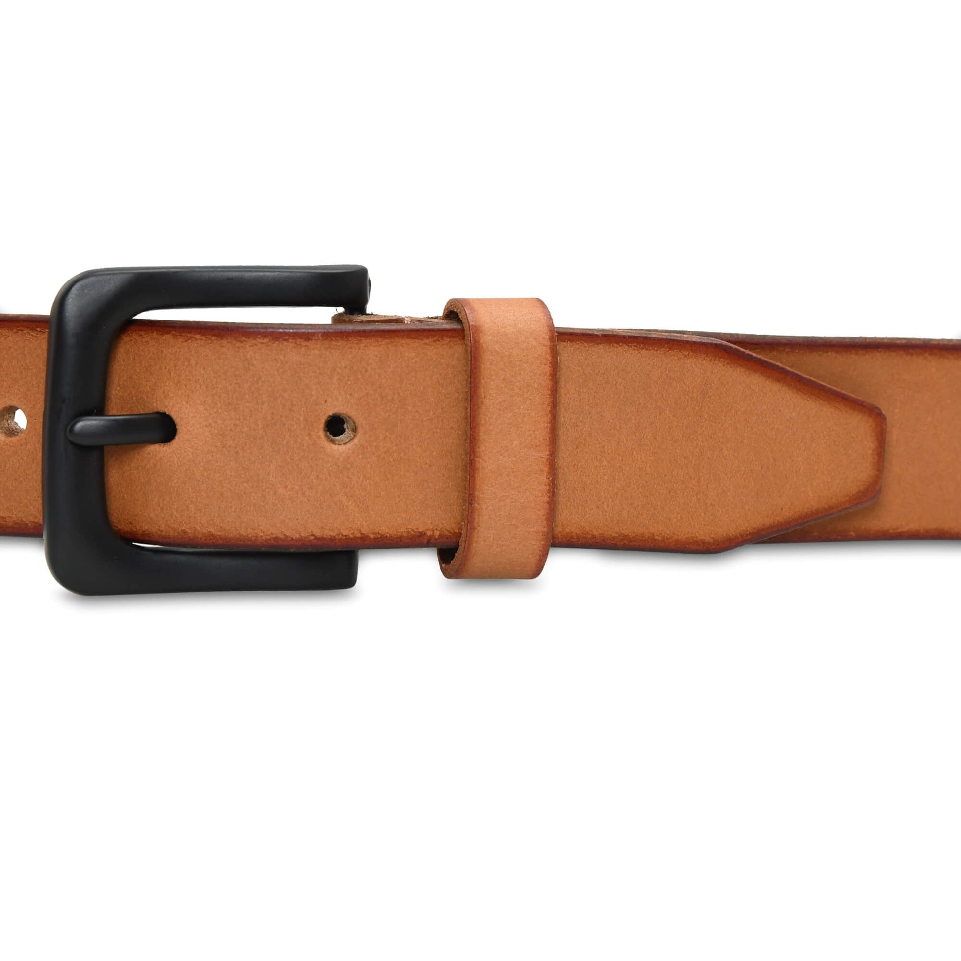 Foster Mens Full Grain Leather Natural Smooth Finish Belt Buckle Camel Tan
