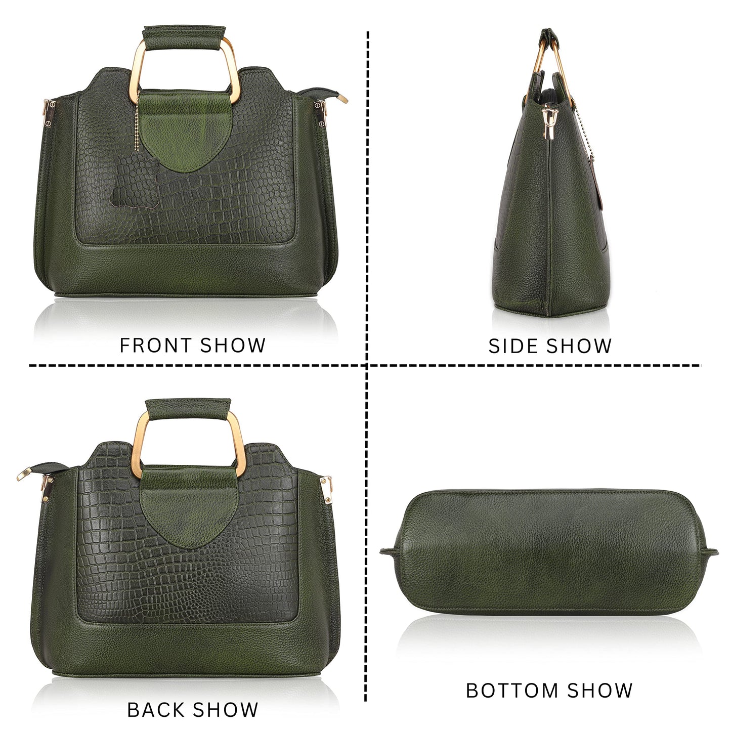 Corvia Full-Grain Top-Handle Satchel Bag