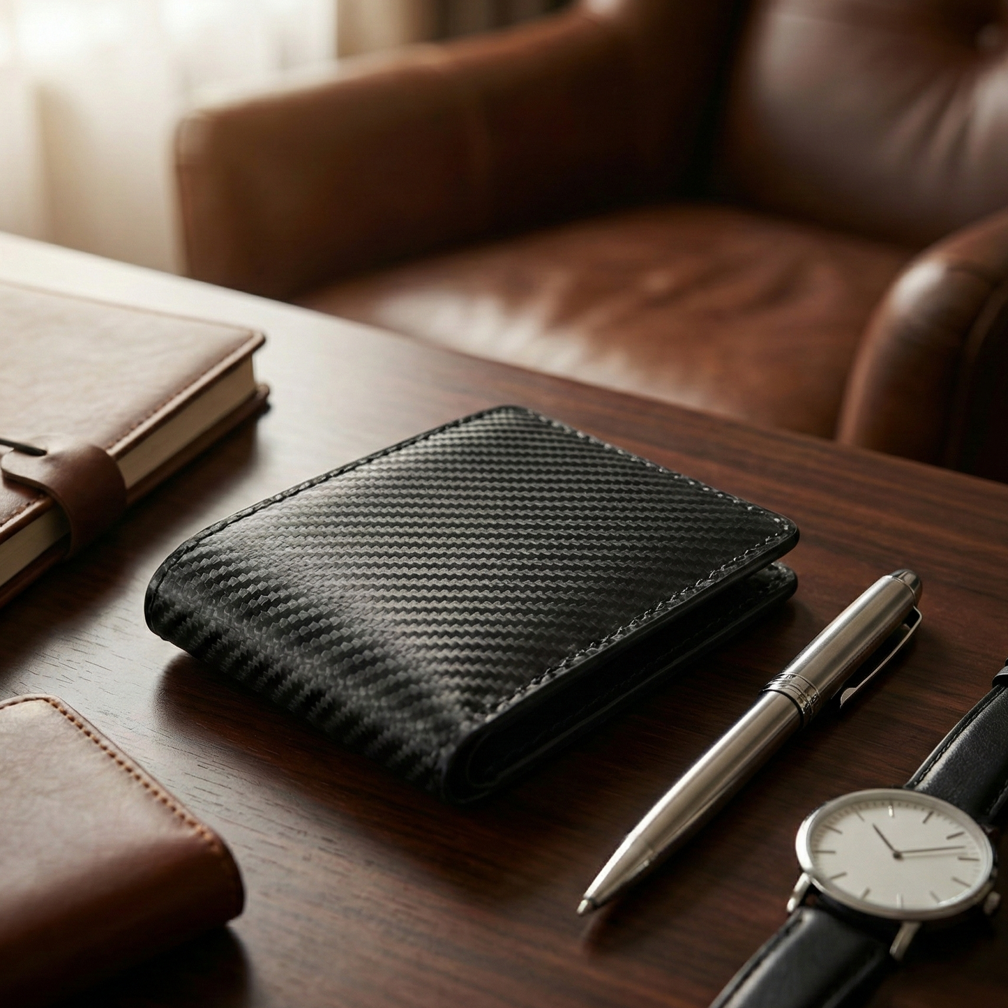 Black Baron Elite Men’s Slim RFID Leather Wallet