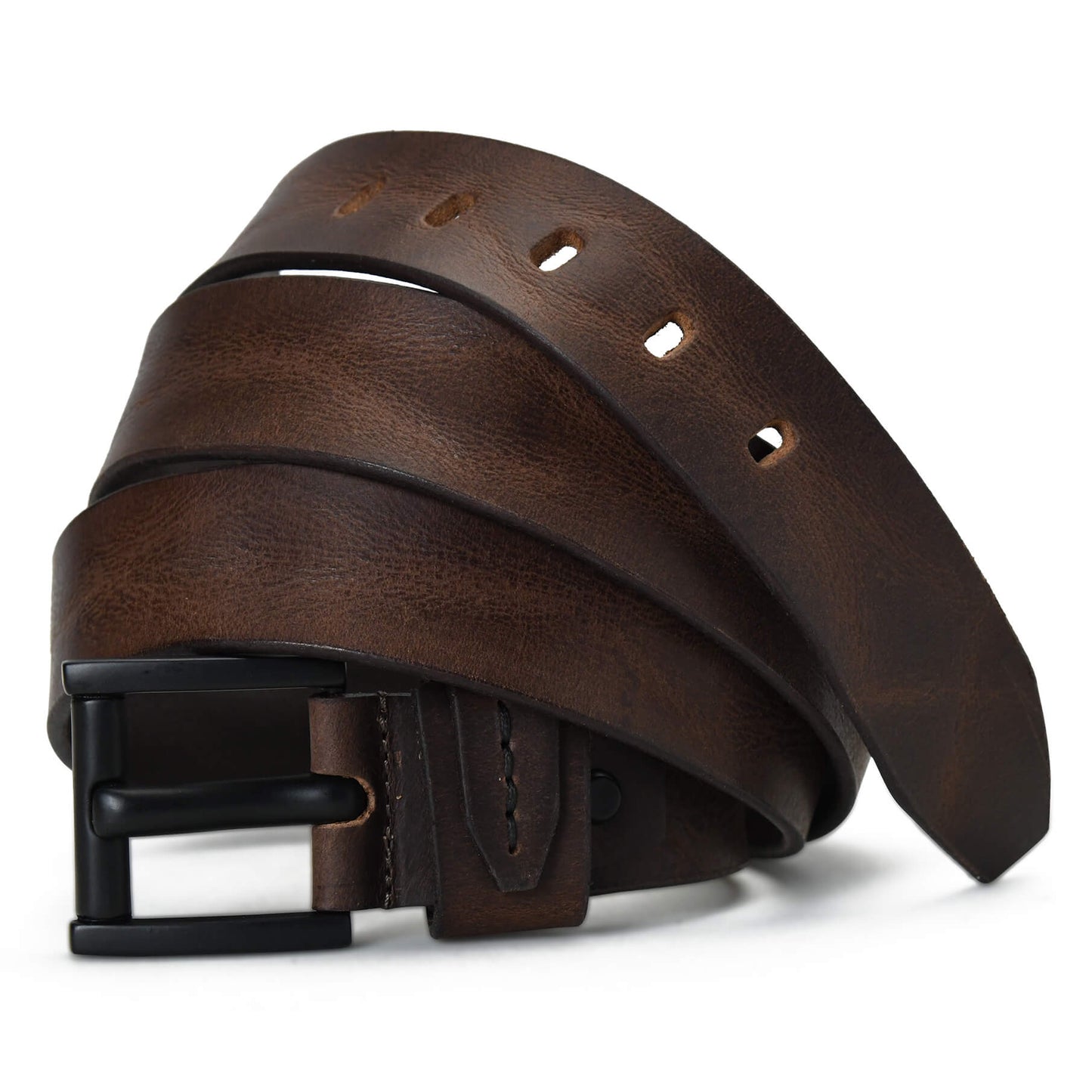 Hammer Elite Mens Full Grain Leather Belt Main Hero Ironwood Brown