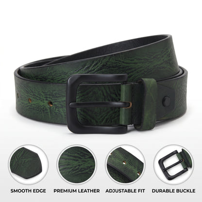 Hammer Full Grain Hand-Finished Men’s Leather Belt  Antique Green
