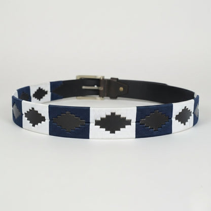 Harbor Polo Mens Leather Belt with Pampa Diamond Rear Espresso Brown