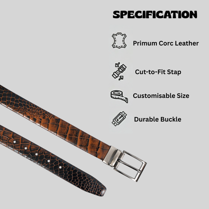 Croc Elite Combo for Men – Drake Croc Belt & Baron Croc Wallet