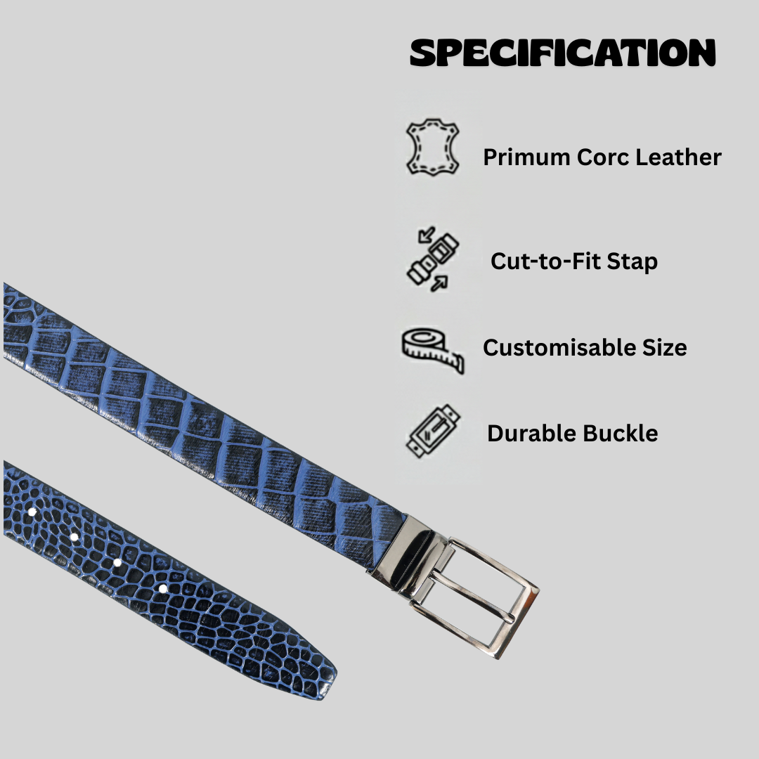 Croc Elite Combo for Men – Drake Croc Belt & Baron Croc Wallet