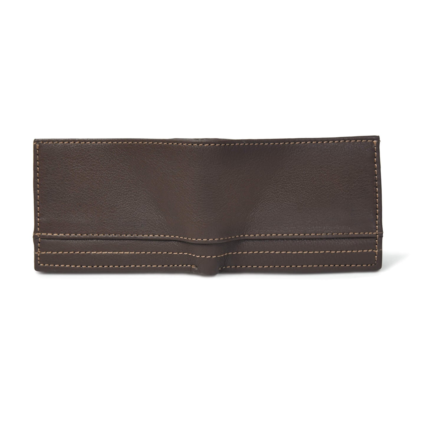 Orvyn Mens Leather Wallet Back Dark Brown
