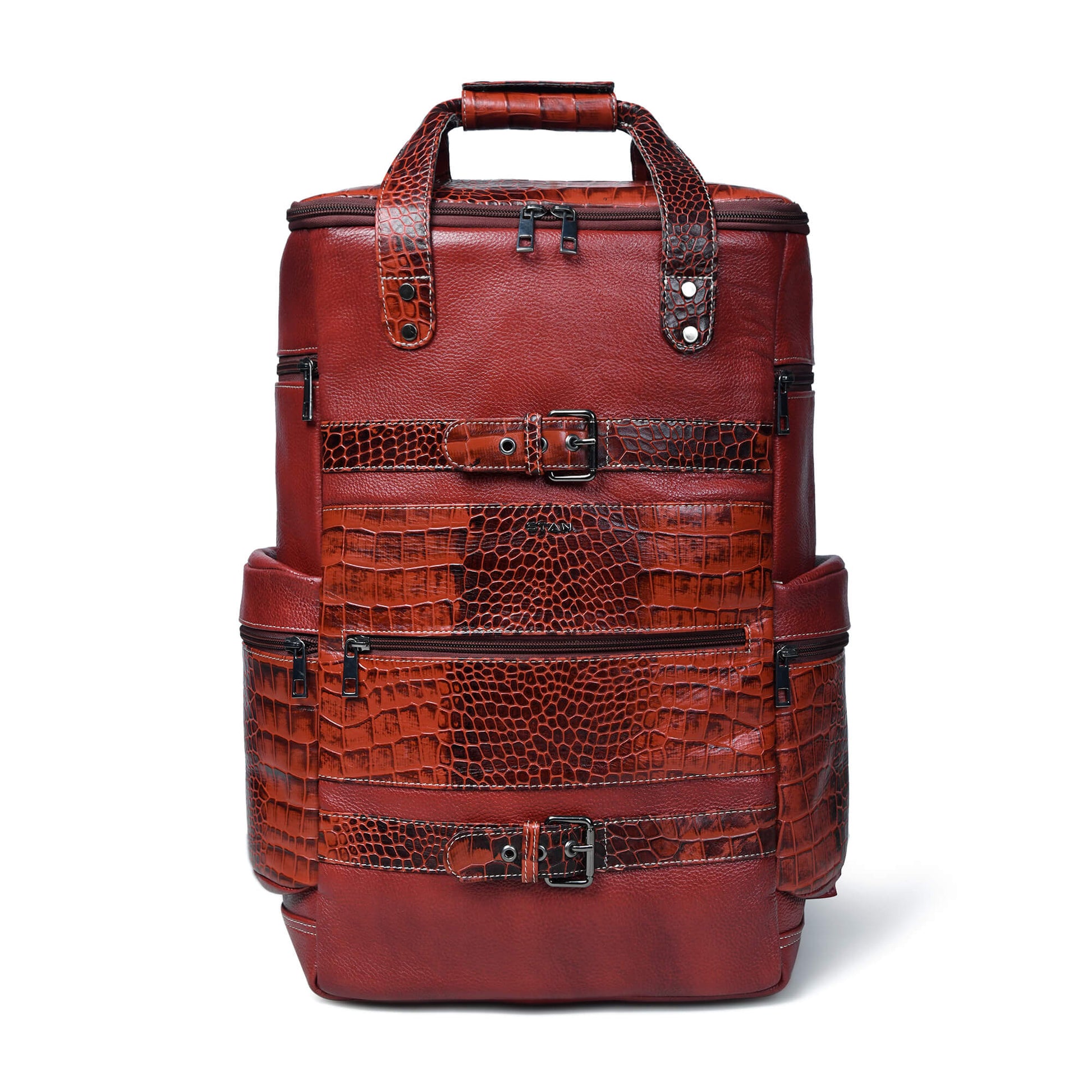 croc embossed leather backpack Print | Leather Backpack For Women tight stitching and premium YKK zippers for longlasting performance and a luxurious feel Ranger Elite Croc Embossed Full