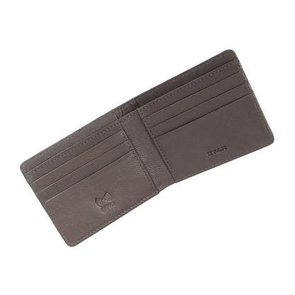 STAN Croc Baron Elite RFID Leather Mens Wallet Open Angle Tan