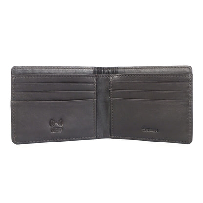 STAN Croc Baron Elite RFID Leather Mens Wallet Open Front Mahogany Brown