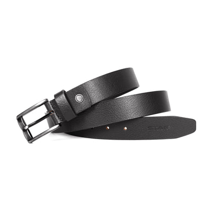 STAN Forge Leather Belt Men Front Black