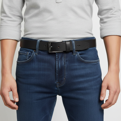 STAN Forge Leather Belt Men Model Black