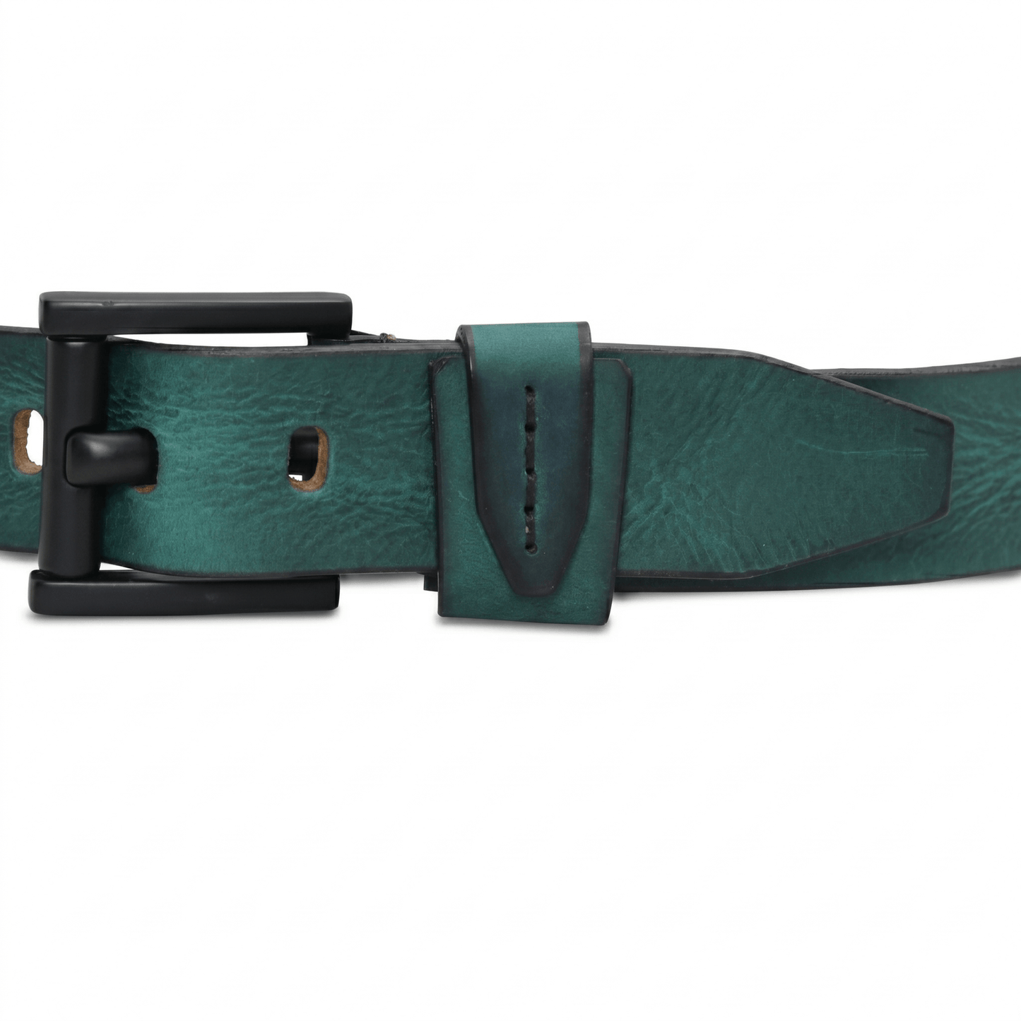 STAN Hammer Elite Mens Full Grain Leather Belt Buckle Teal Blue